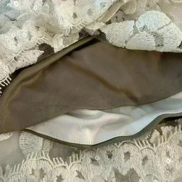 TADASHI SHOJI Women’s White Sequin Embroidered Sleeveless Formal Sheath Dress 6 - Picture 6 of 9